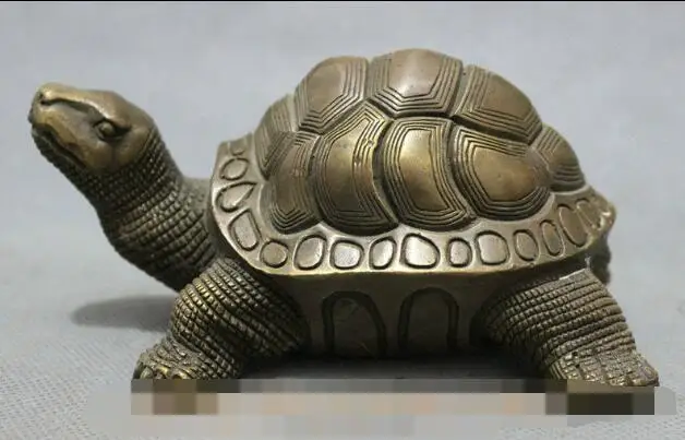 

S4242 Folk Chinese Bronze Collect FengShui Longevity Shou Sea Turtle Tortoise Statue discount 30% (C0324)