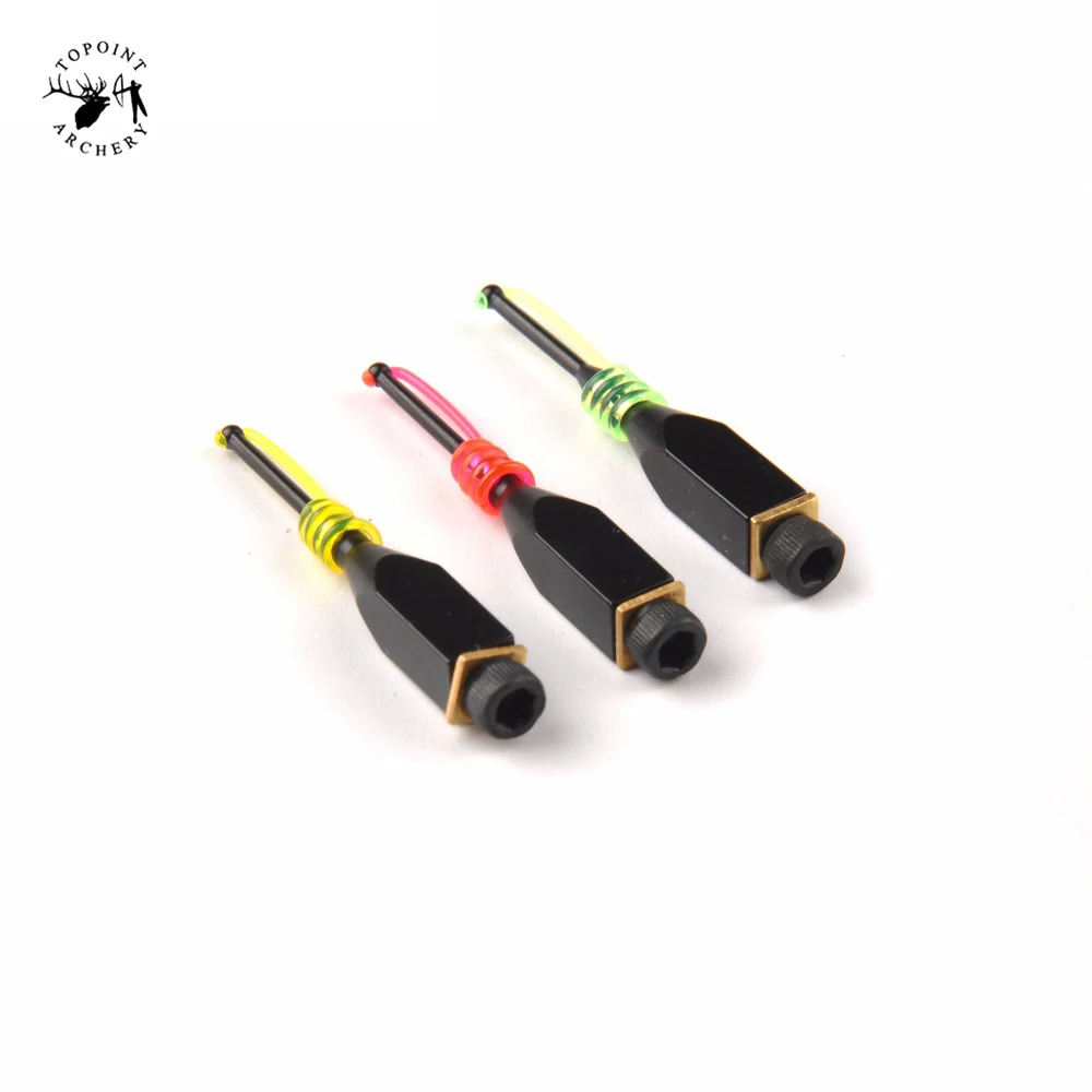 

Bow Sight for 5 Pins Replacement Bow Sight Pin Optic Fiber TP102 0.029" Fiber 3/16" Slotted for Compound Bow Hunting