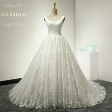 Vintage Ball Gown Backless Embroidery Lace Wedding Dress Luxury Open Back China Bridal Wedding Gown vestido de noiva