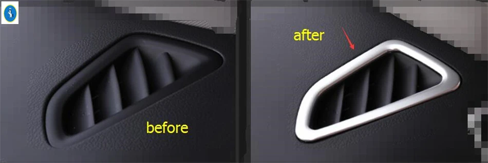 

Yimaautotrims Interior ! ABS Front Air Conditioning AC Vent Outlet Interior Cover Trim 2 Pcs For Hyundai Tucson 2016 2017 2018
