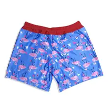 Новые стильные плавательные брюки с принтом Фламинго Шорты плавки быстросохнущие спортивные трусы плавательные пляжные шорты