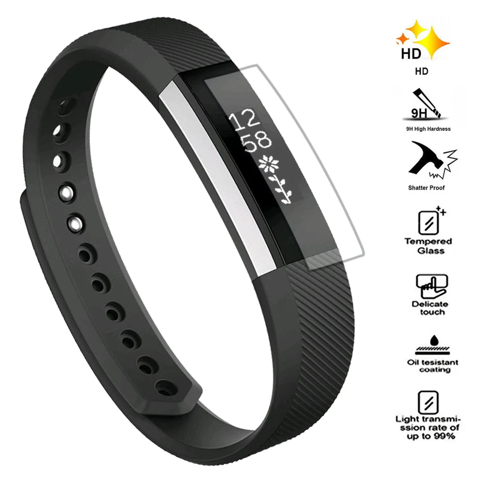 Полное покрытие прозрачная защитная пленка для экрана браслета Fitbit Alta HR