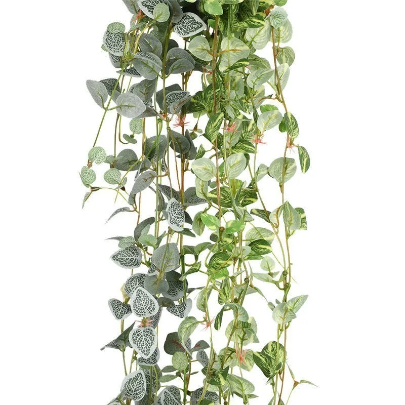 

10Pc Sheet Furnished House Plant Green Sheet Of Edera Artificial Flower Of Plastic Ghirlanda Of Vite Artificial Flowers Wall