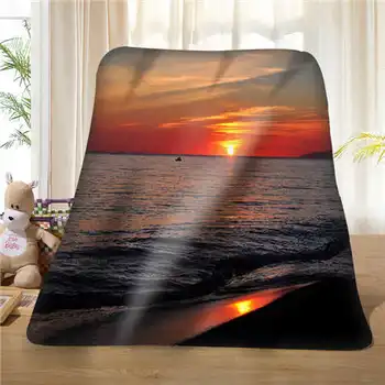 

Custom Lake-Florida-sunset (1) Blanket Soft Fleece DIY Your Picture Decoration Bedroom Sofa Multi Size#928-01-50
