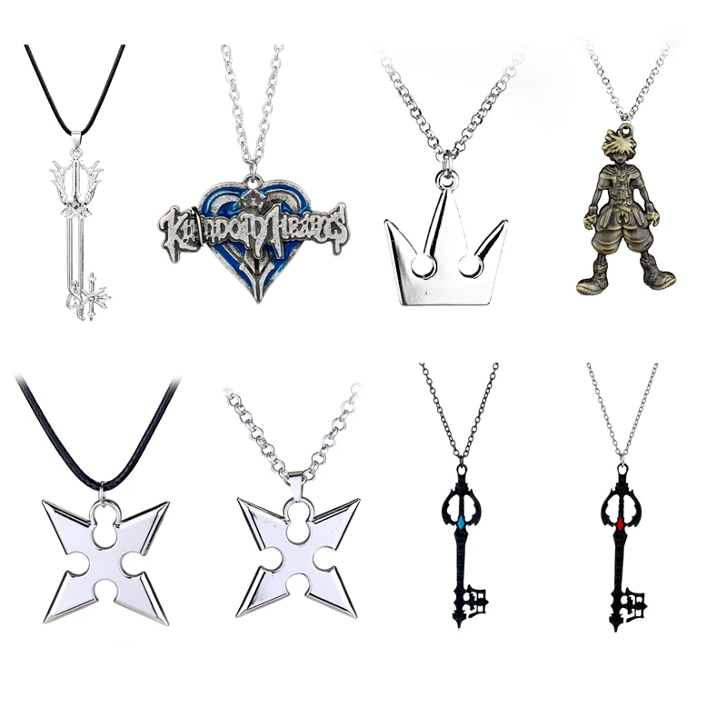 Игра Kingdom Hearts 3 Sora Key Keyblade оружие металлический кулон ожерелье декоративный брелок для ключей орнамент подарки косплей