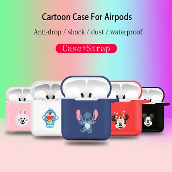 

3D Cartoon Earphone Silicone Case For Apple Airpods Accessories Protective Case Decoration Cover Pouch Earphone Case Doll Gifts