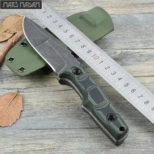 MARS MADAM High hardness 9Cr18 steel Sharpest Tactical Survival Knives Leather Sheaths Outdoors Camping EDC Rescue Tools G10