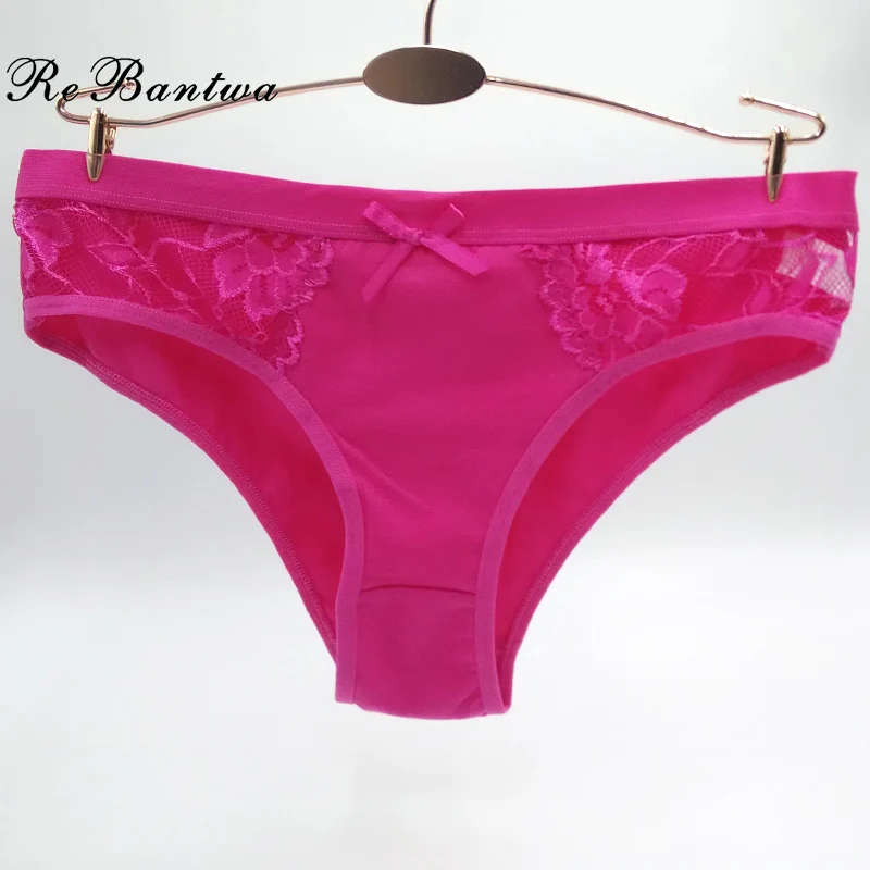Rebantwa Brand 3pcs Women cotton underwear Sexy Ladies underwear