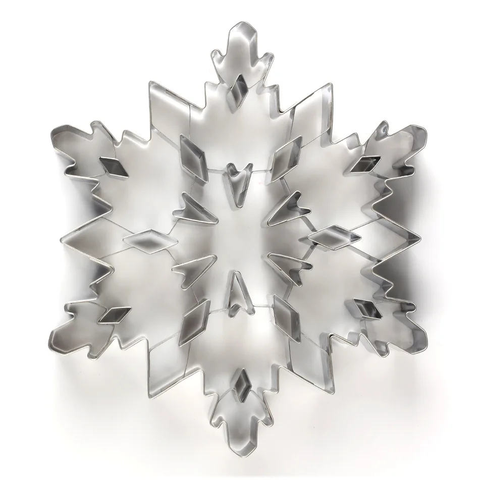 

1PC 3D Snowflake Cookie Cutter DIY Pastry Fondant mold Stainless steel Sugarcraft Cake Mold Decorating Frame Cutters PJ 009