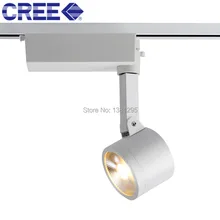 Светодиодный светильник на рельсах, точечный светильник, Точечный светильник CREE COB 20 Вт 10 30 градусов 3000 К 4000 к 5000 К алюминиевый Трековый светильник, DHL