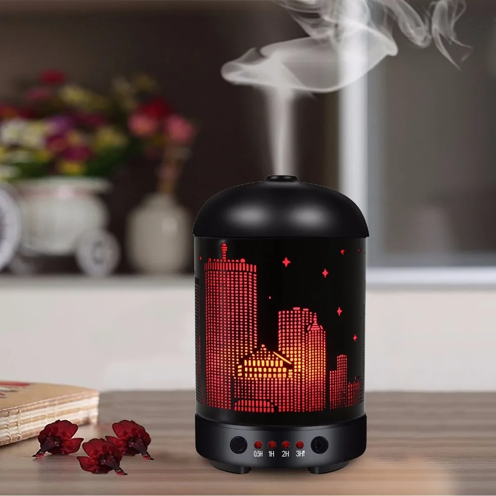 

Aroma diffuser 100ml Air humidifier Essential oil Ultrasonic mist maker humidifier Waterless Auto-Off 7 Colors lamp diffuser