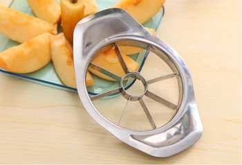 

200PCS Free Shipping Big Apple Stainless Steel Cutter Kitchen Gadgets Corer Slicer Easy Cutter Cut Fruit Knife High Quality 03#