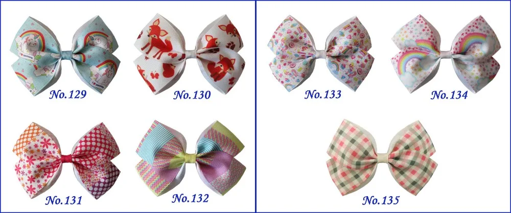 100 BLESSING Girl Boutique Silver Grosgrain 3.5/" Satin Bird/'s Nest Hair Bow Clip