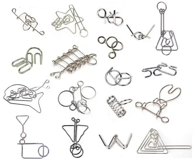 

18PCS per Set IQ Metal Brain Teaser Puzzles Game Toys for Kids Adults