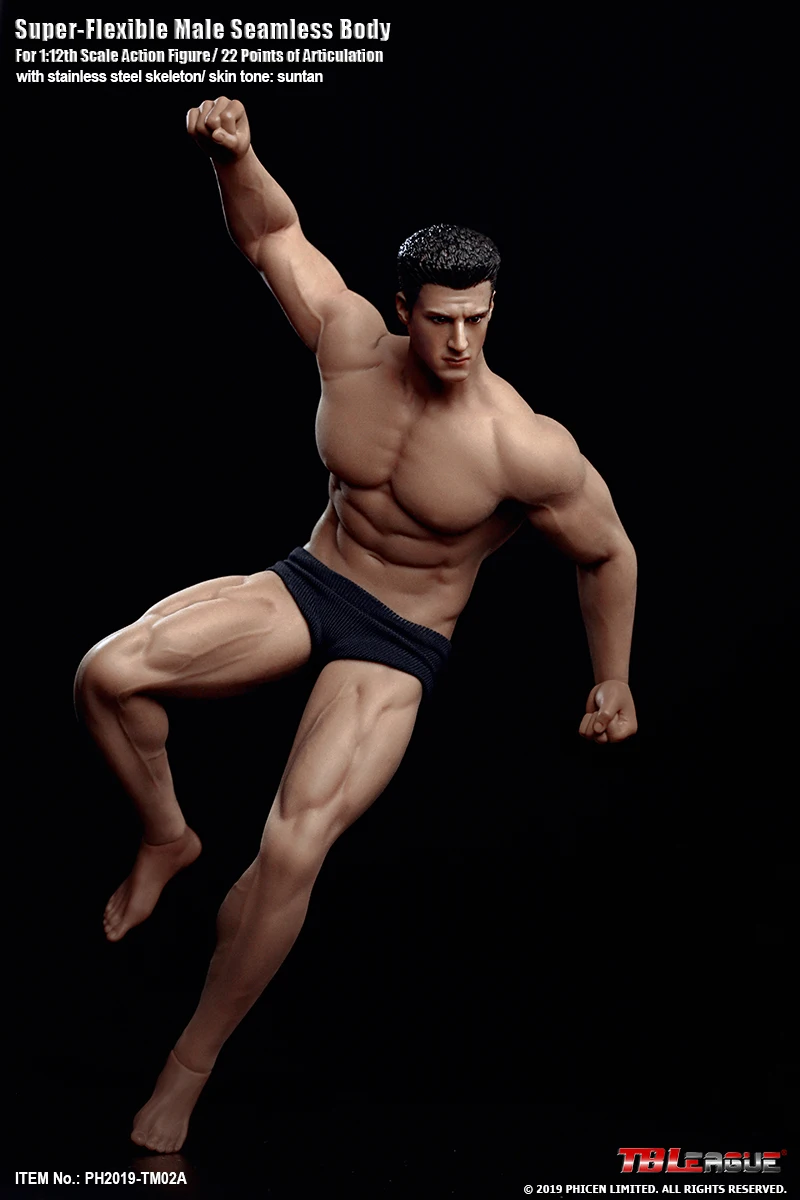 TBLeague 1/12 Scale PH2019-TM02A 6" Male Action Muscle Figure Body Model