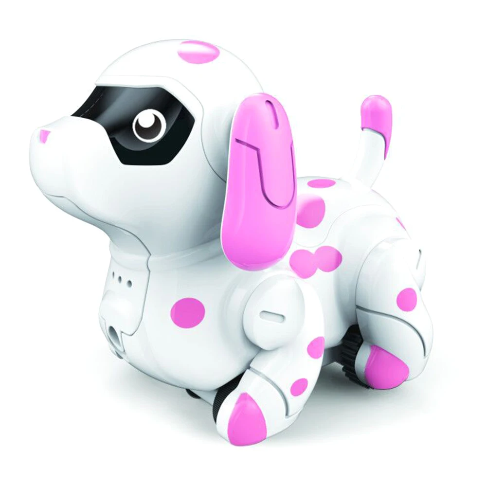 Милая роботизированная собака смарт с ручкой подарок Детская игрушка забавный Индуктивный щенок-модель животные в помещении следуют