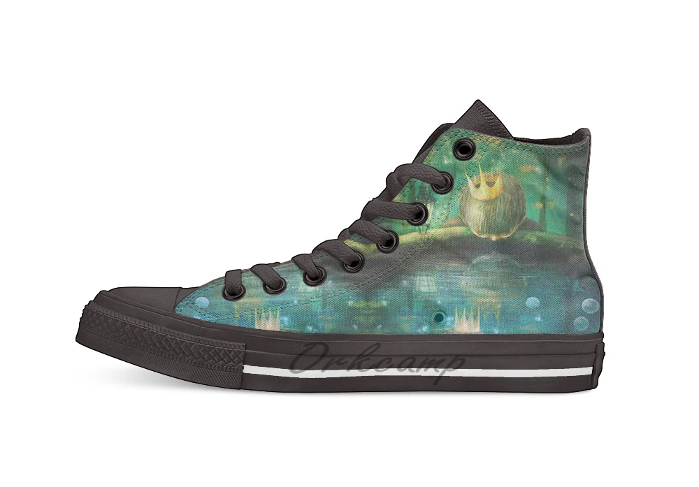 

Crown Prince wath in himself Unisex High Top Canvas flat Casual Custom shoes Drop Shipping