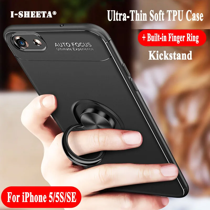 Shockproof protection for iPhone 5S SE Cases Stand 360 Magnetic Bracket Ring Holder Silm Matte Soft Gel TPU Case iphone 5 |