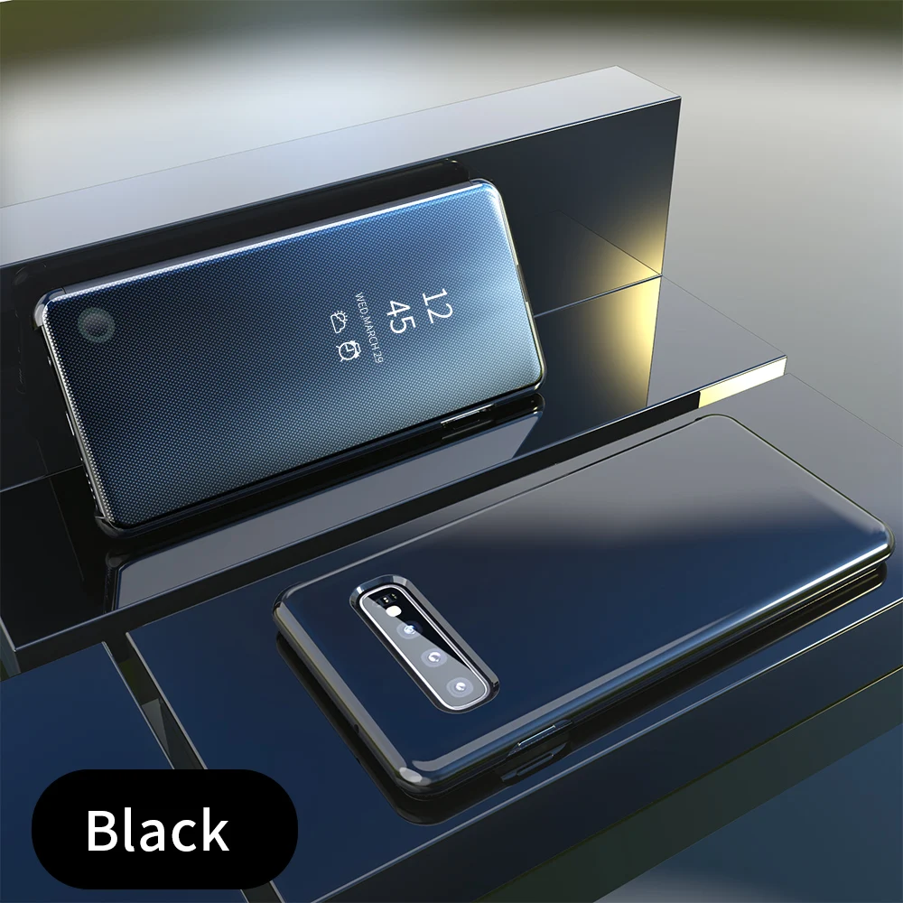 Чехол для samsung Galaxy S10 Plus, умный зеркальный противоударный чехол-книжка для samsung S10 S9 S8 S7 Plus Edge A30 A50 A70 Note 9 8, чехол