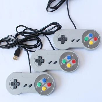 

2017 Classic Retro USB Game Controller for Nitendo SNES support Windows PC/MAC/Android TV BOX In Grey &Purple