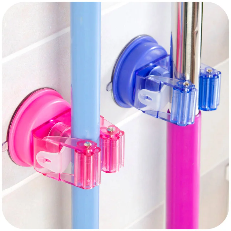 Seamless powerful suction cup holder mop, broom rack, door hanger deck