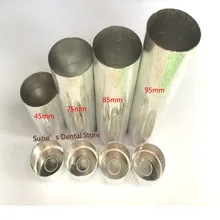 50 шт. Стоматологическая лаборатория алюминиевые пустые картриджи с крышкой для гибких акриловых протезов диаметром 25,5 мм