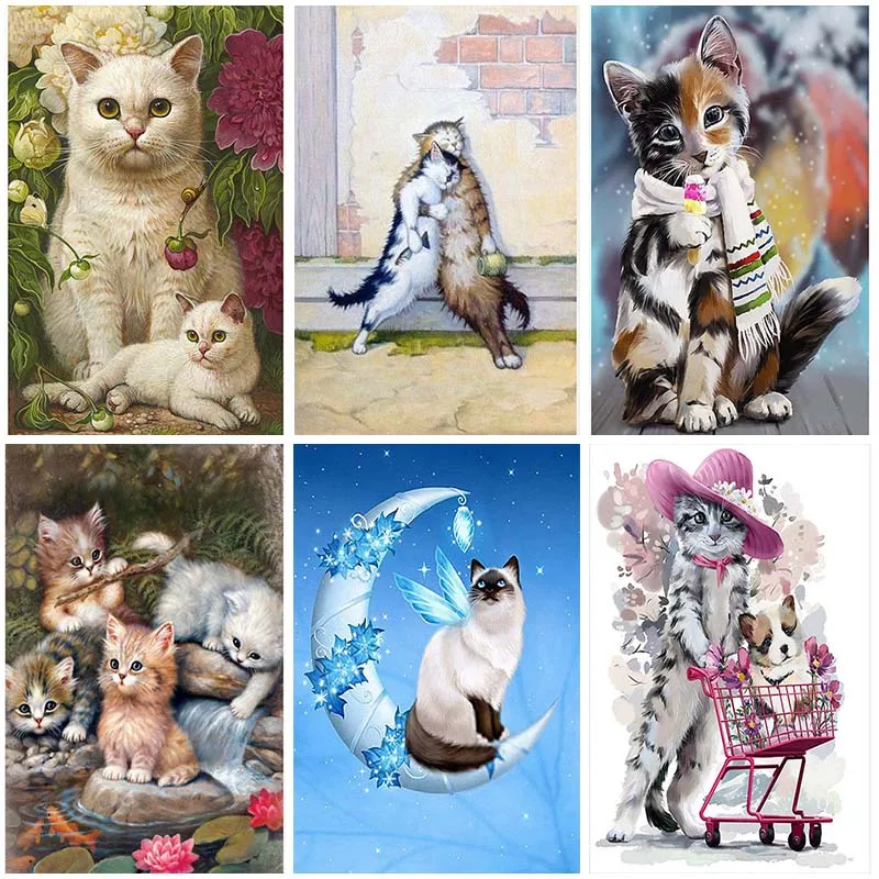 

Fantasy kitten Full Square/Round 5D Diamond Painting Embroidery Cross stitch Animal Cat Pattern Home Decor Stitch Wall Painting