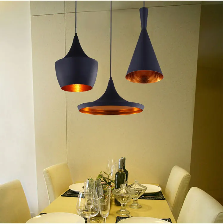Copper Shade Pendant Lamp Beat Light 3 Pcs Pack Copper Shade Pendant Lamp Beat Light 3