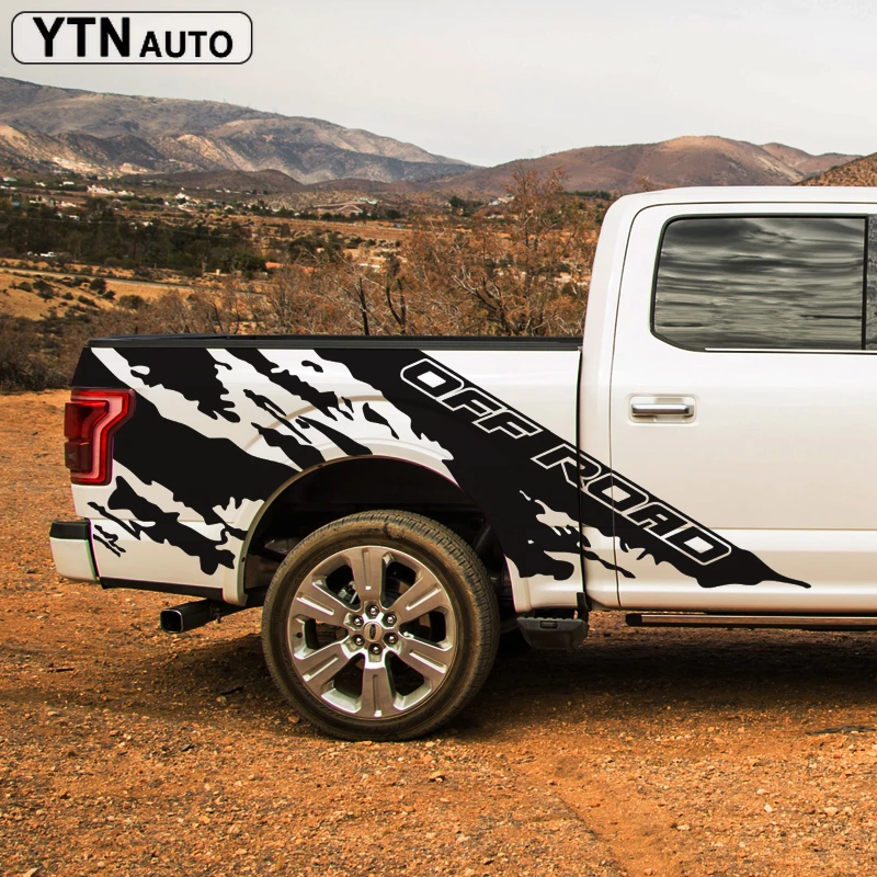 car decals 2pc pickup rear trunk tail box bed 4x4 off road mud vinyl car accessorises sticker custom for Ford F150 2006-2019 car decals 2pc pickup rear trunk tail box bed 4x4 off road mud vinyl car accessorises sticker custom for Ford F150 2006-2019