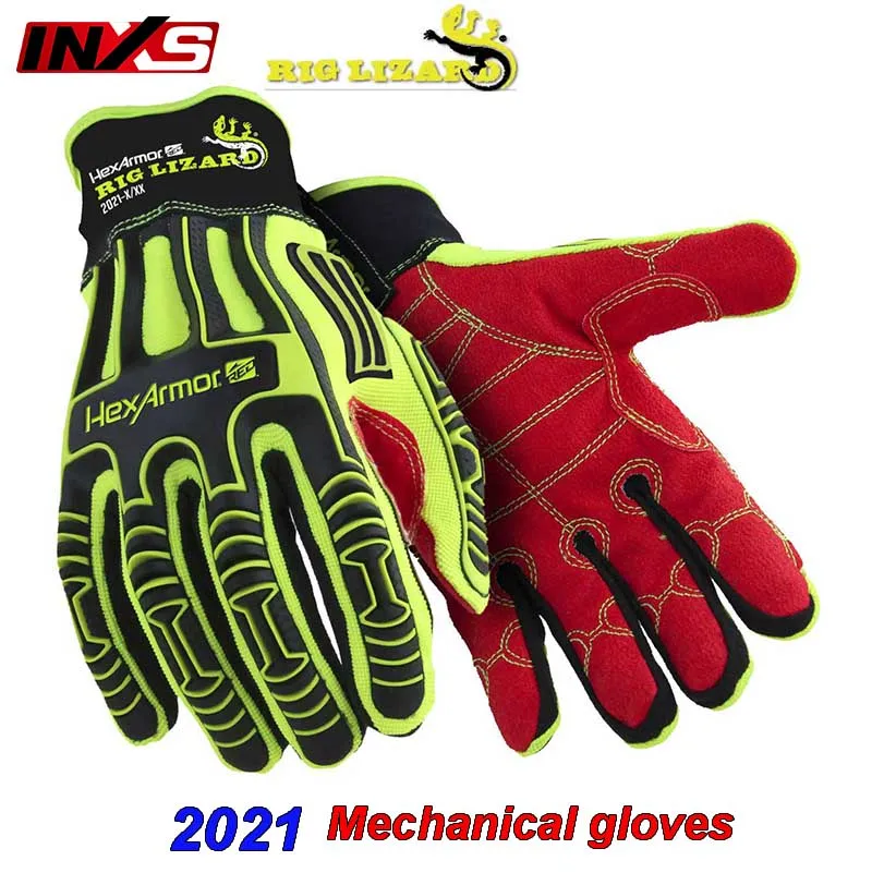 SAFETY-INXS 2021 정비공 장갑 Anti-impact Cut-proof Anti-puncture 안전 장갑 내구성이 강한 라이딩 작업 장갑