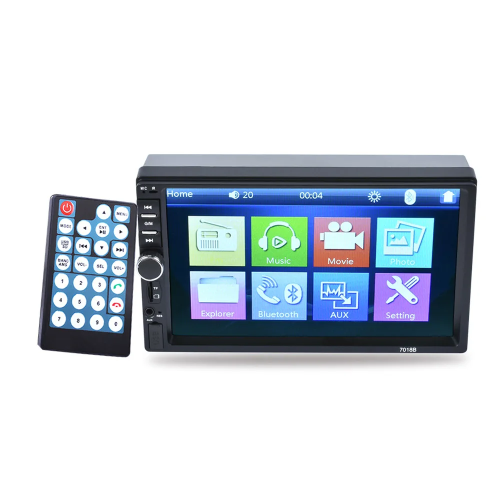 

7 Inch Vehicle MP3 MP4 Dual Fixed MP5 Player Radio Car MP5 HD Touch Screen Bluetooth Integrated Machine Car Stereo Radio Display