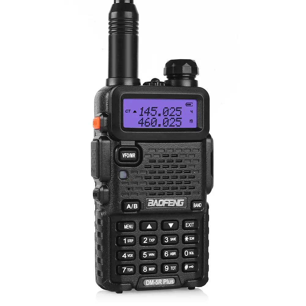 Baofeng dm-5r Плюс Dual Band DMR Цифровой Портативной taklie трансивер 1 Вт 5 Вт УКВ 136-174/400- 480 мГц двухстороннее Радио 2000 мАч