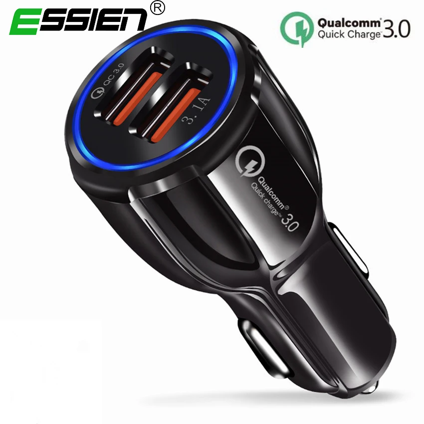 

Car Charger Quick Charge 3.0 2.0 Universal Fast Charging Adapter Dual USB Car-Charger For iPhone X 7 Tablet Mobile Phone Charger