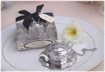 

wedding party favor gift and giveaways for guests--Tea for Two Teapot Tea Infuser Favours for special event 80pcs/lot