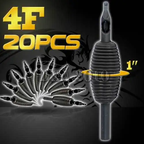 1&quot 4FT Pro 20PCS Disposable Sterile Tattoo Grip Tube Tips Silicone Flat Tip | Красота и - Цена: 
