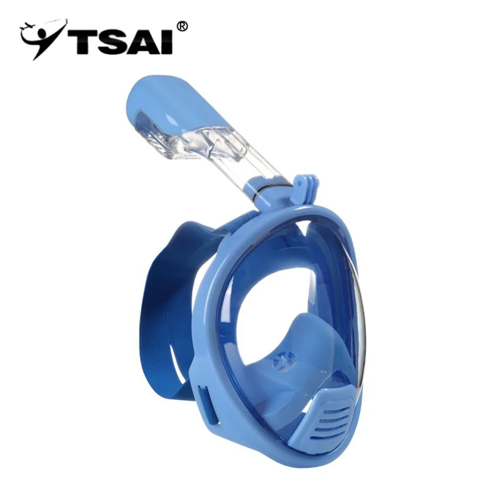 

TSAI Anti-Fog Full Face Safety Mask Swimming Scuba Watersport Underwater Diving Snorkeling Full-dry Goggles Mask For Kids