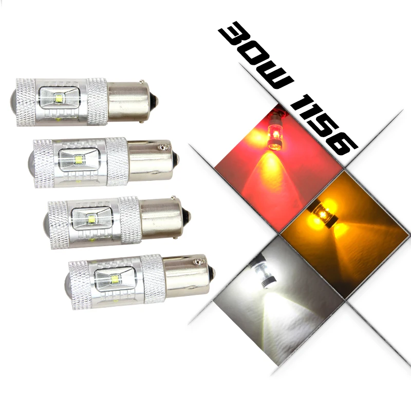 

4pcs CREE chip 30W 1156 S25 P21W BA15S LED Backup Light car Reversing light bulb, 30w Car fog light White