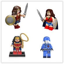 Haogaole 100 шт. XH687 PG012 чудо-женщина блок Диана Принц супер героиня Строительные блоки Набор Модель Кирпичи игрушки для детей