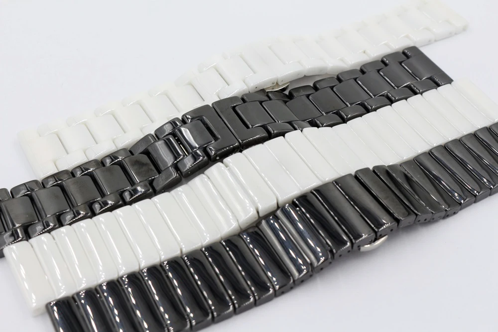 URVOI 22mm band for Samsung Galaxy Gear S3  R760 R77 ceramic link bracelet strap wrist butterfly closure quick release pins6