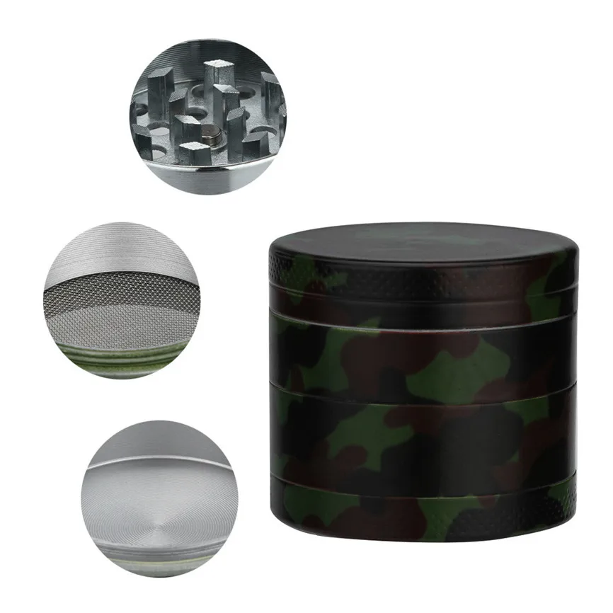 

4-layer 40mm Metal Herb & Spice Mills Tobacco Grinder Spice Graters Cursher Crank Muller Mill Pollinator Smoking Accessories D#3