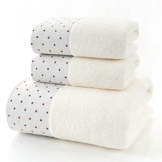3pcs/Set 100% Cotton Bath towel Bathroom accessories home Luxury Absorbent 70x140cm Beach Towel 35x75cm Face Towels for Adults