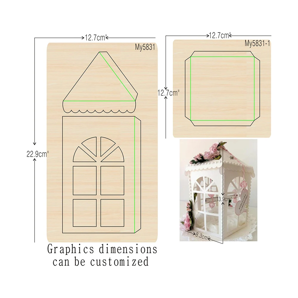 

3D Lantern new DIY wood moulds die cut accessories for Leather paper felt Steel Punch -leather crafts Wood laser dies