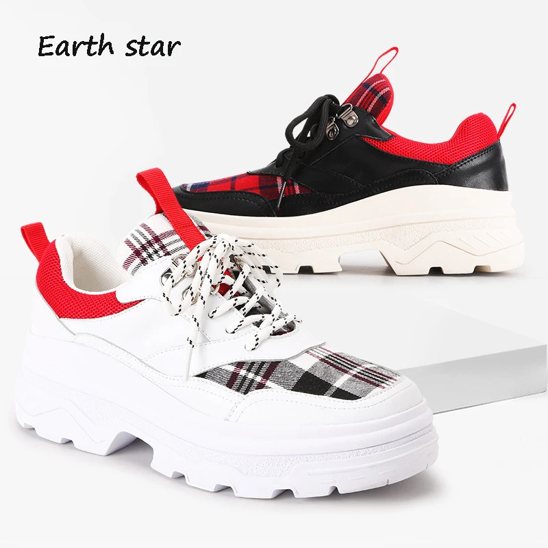 

Casual White Shoes Women zapatillas mujer Fashion Brand Sneakers Platform chaussures femme Spring New Lady footware Patchwork