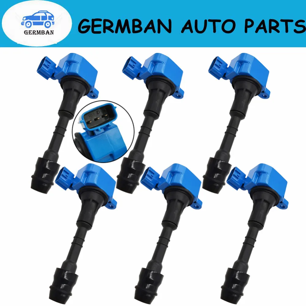 

Free Shipping 6PCS 22448-AL60C 22448-AL615 22448-AL61C Ignition Coils For Infiniti G35 M35 350Z FX35 3.5L V6 VQ35DE 22448AL60C