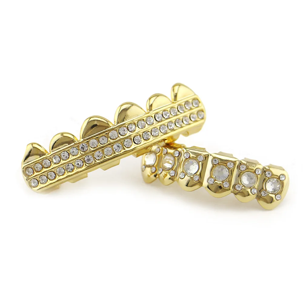 Lucky Sonny Hip Hop Teeth Grillz Crystal Punk Men Bijoux Top & Bottom Dental Grills Teeth Caps Halloween Party Jewelry LST1018 (15)