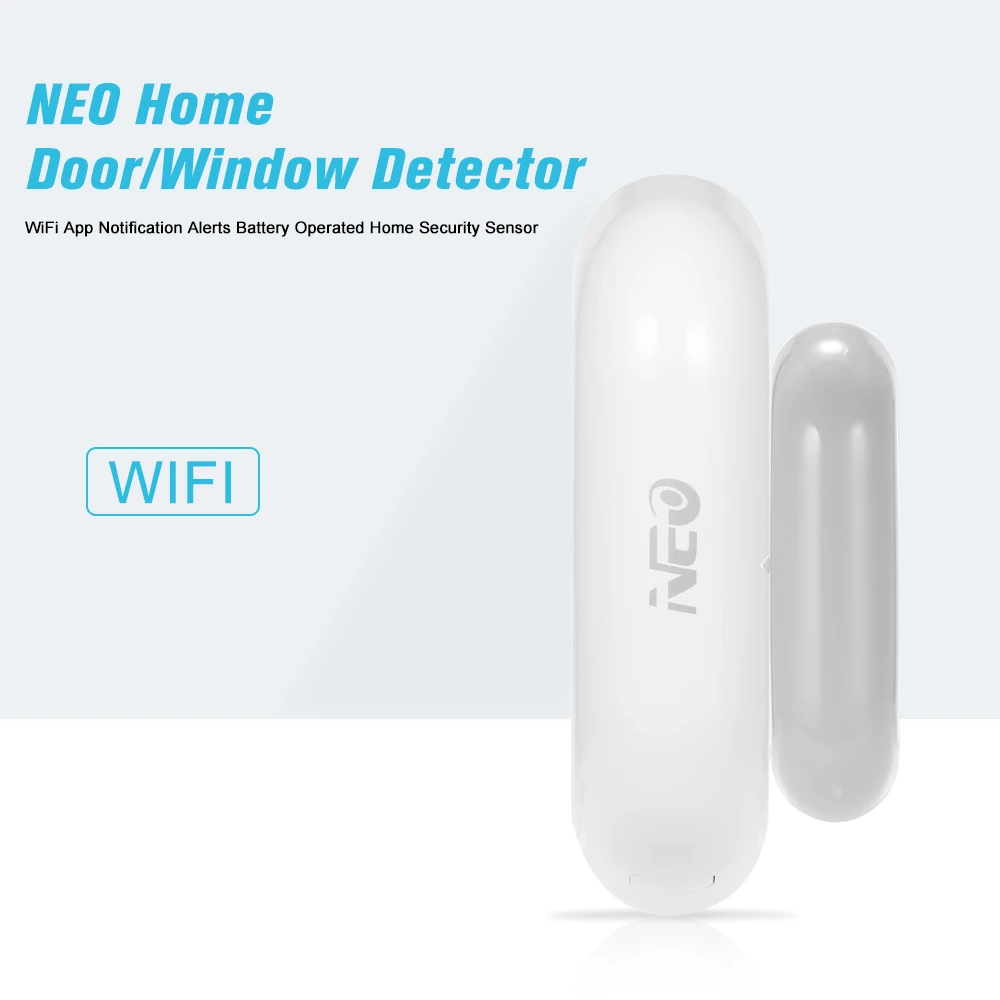 

NEO Home Door/Window Detector WiFi App Notification Alerts Battery Operated Home Security Sensor for home security