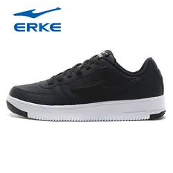 Ерке классические черные и белые мужские кроссовки 9908 Кружево-кожа Для мужчин Обувь для скейтбординга Молодежная Спортивная обувь на