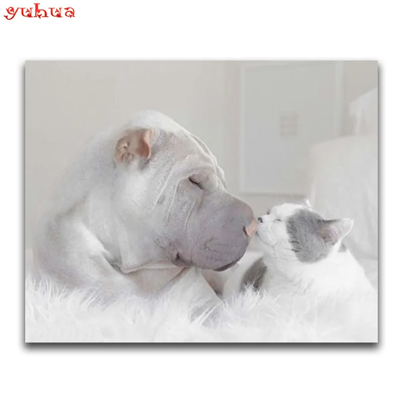 Full Square Diamond painting Cross stitch Animal dogs Full Round Diamond mosaic paintings 5D DIY Diamond embroidery dierlijk_
