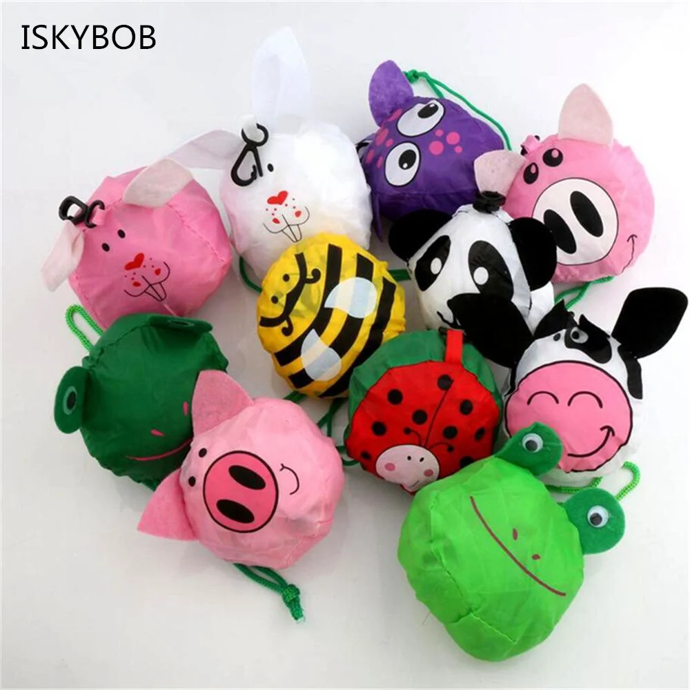 

new type cute Travel Foldable Handbag Grocery Tote Storage Reusable Animal Shopping Bags