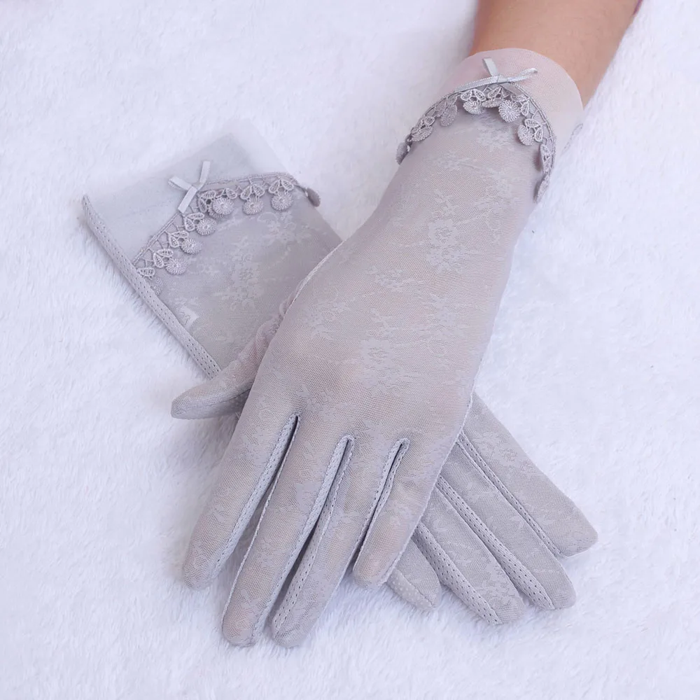 2017 Модные женские кружевные перчатки летние для защиты от солнца женщин